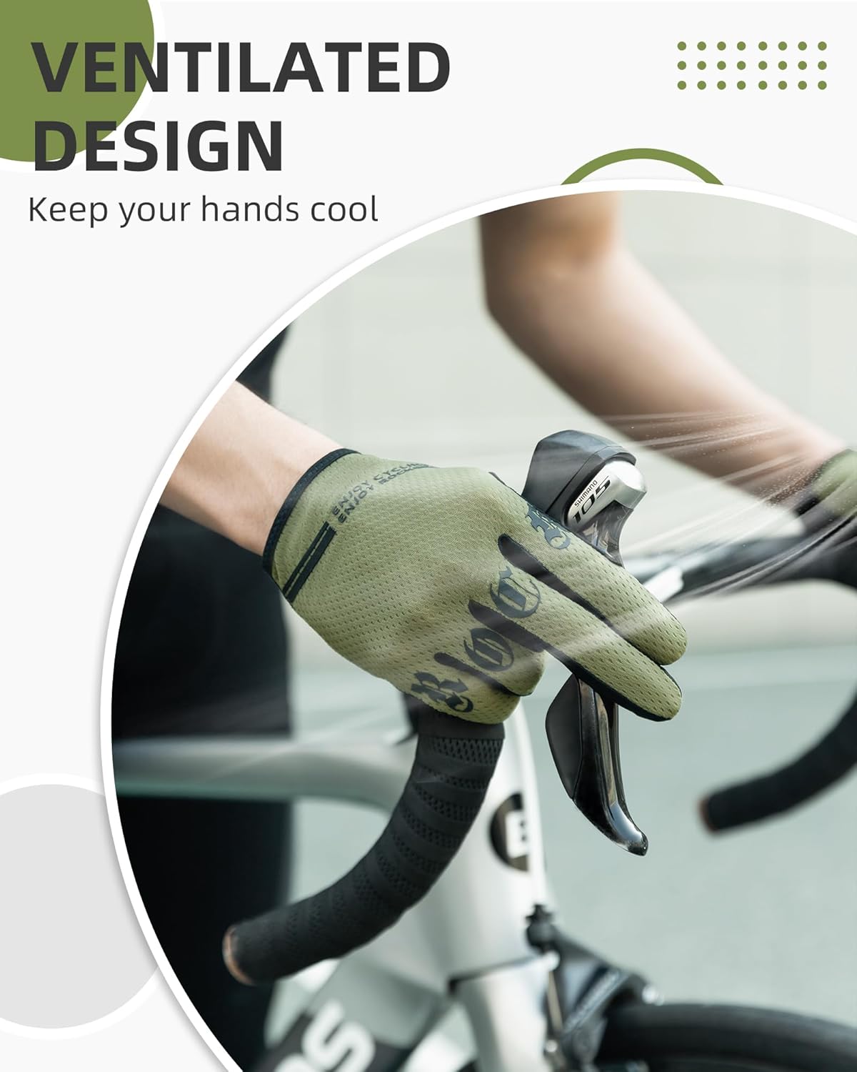 ROCKBROS Cycling Gloves for Men - Breathable Touchscreen Mountain Bike Gloves - Image 3