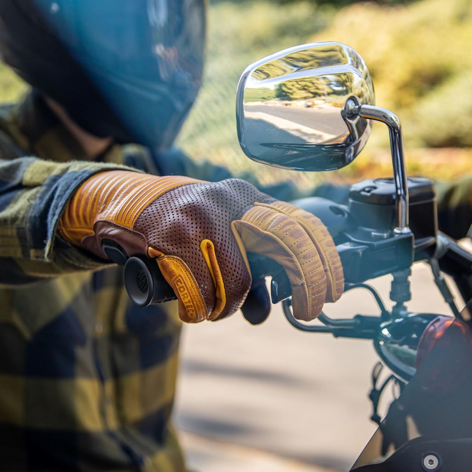 cortech Bully Leather Motorcycle Gloves