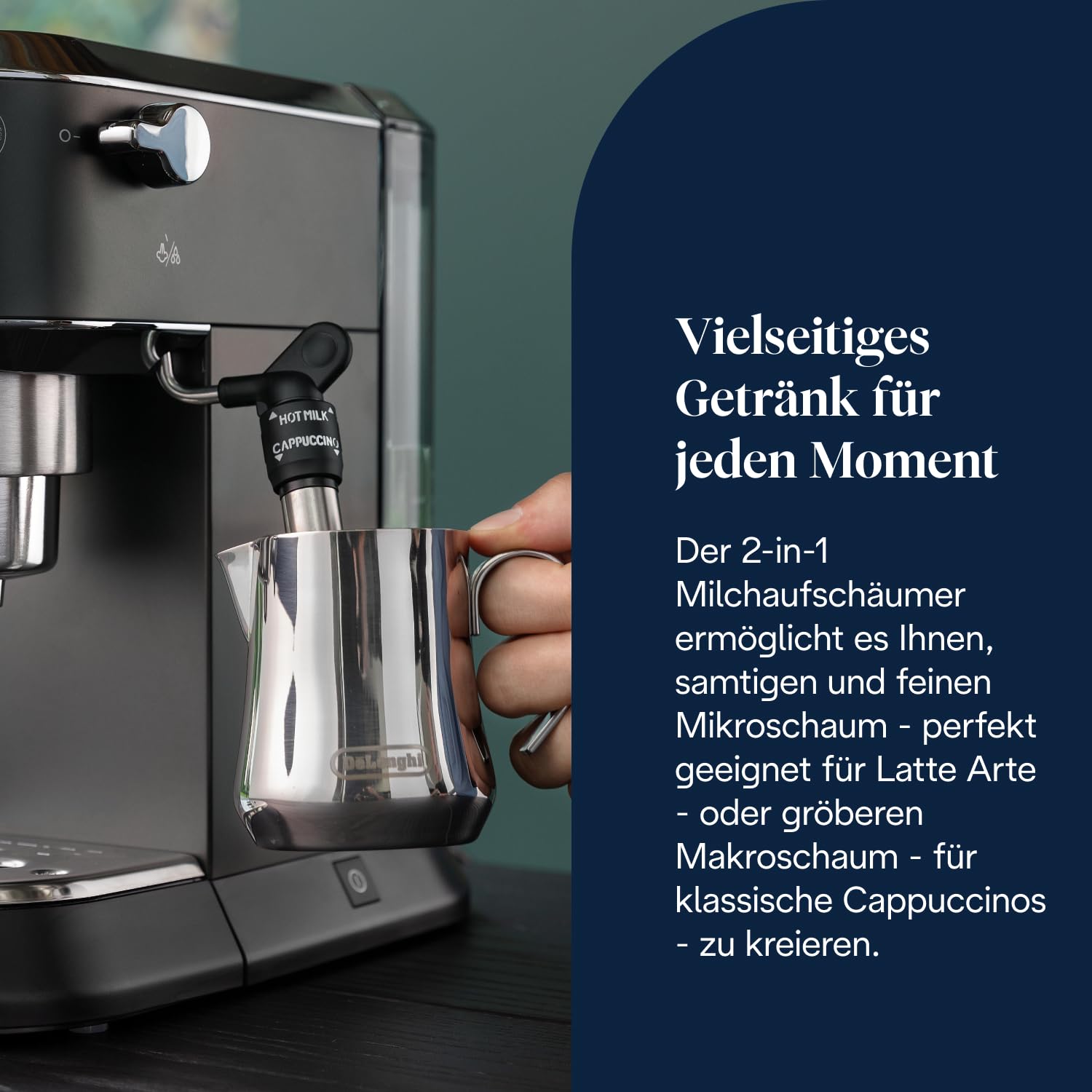 De'Longhi Dedica Style - Perfetto Kompakte Siebträgermaschine Espressomaschine mit Tasten – Bild 6