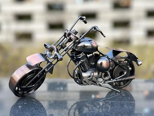 Miniatura 7 de Estatua de metal modelo de motocicleta, estatua de hierro, esculturas de motocicleta, decoración del hogar, decoración de escritorio, regalo