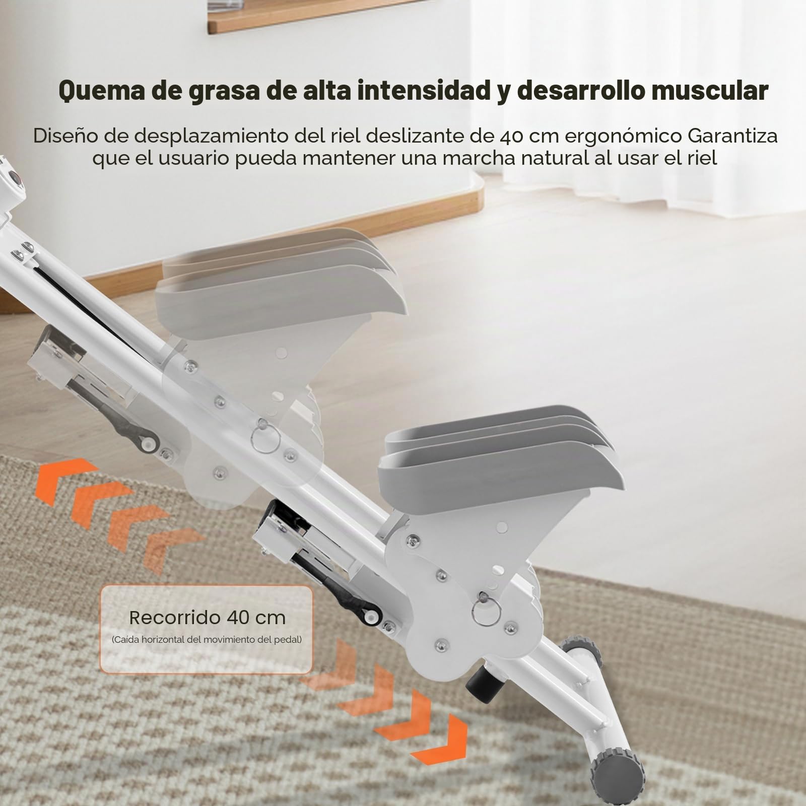 Stepper, escalador de fitness, equipo de ejercicio con manillares con pantalla LCD para uso en gimnasio doméstico