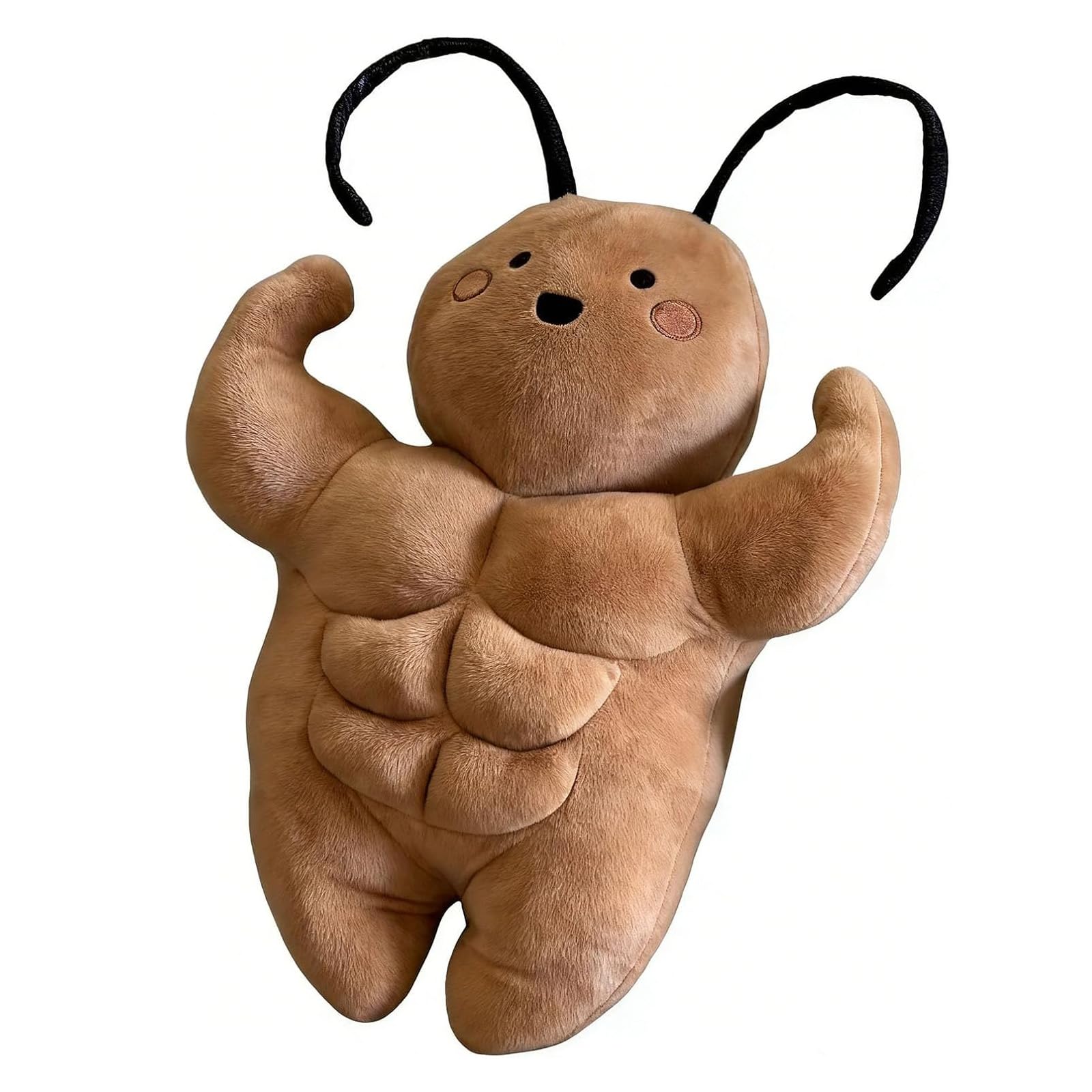 JORCEDI Muscular Cockroach Plush Toy, Cockroach Toy, Fluffy and Soft Fun Muscular and Tentacle Plush Toy for Boys and Girls (50CM)