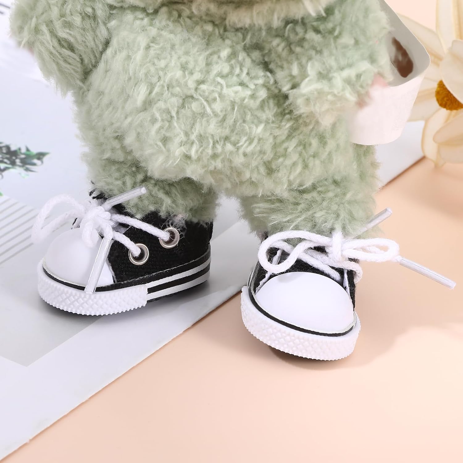 Doll Clothes Shoes Compatible with 17cm Doll, Shoes for 10cm Cotton Dolls,Mini Cute Shoes Dress Up Doll Clothing Shoes Set Replacement for Figure Accessories(No Dolls Included) image 5