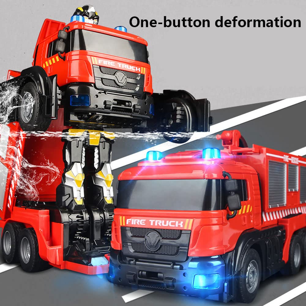 Amazon.co.jp: WZHIF 子供の変形ロボットRC消防車ジェスチャー