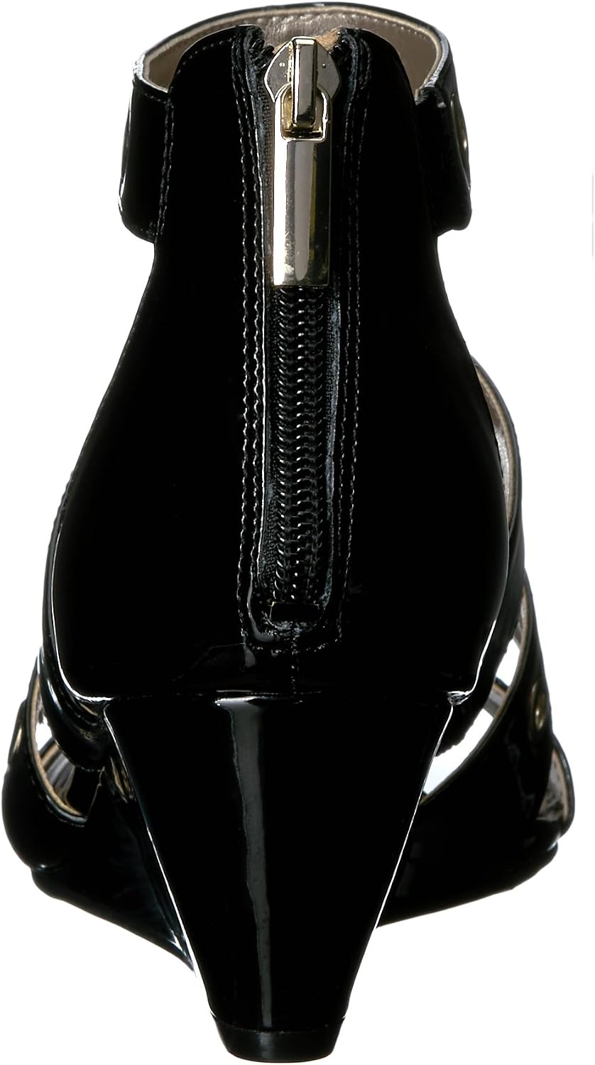 Sandales Compensées Bandolino Femmes Noires Slides - Taille 6M - Occasion Cuir