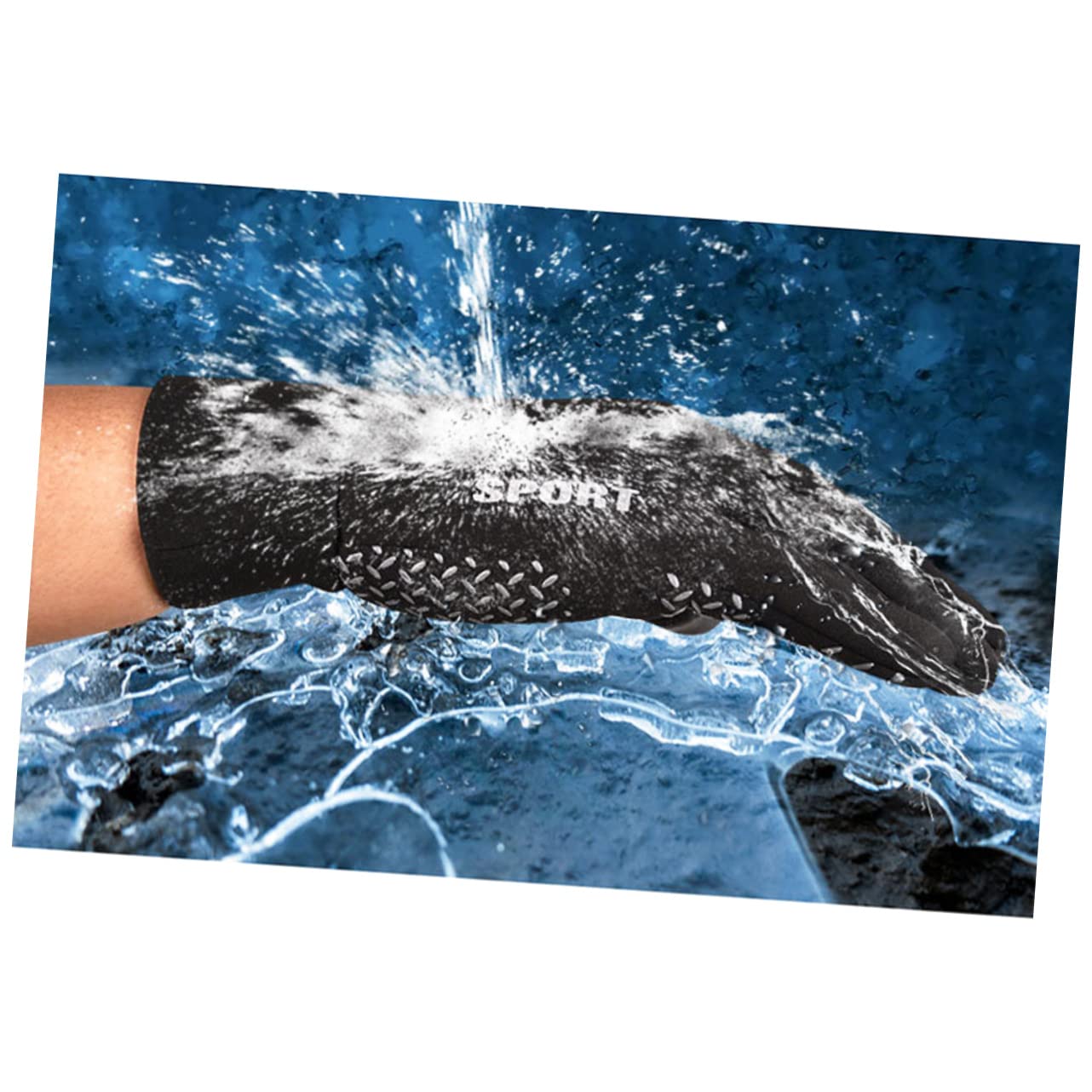 guantes de invierno gloves men pantalla táctil más cálido montaña Hombres windproof negro guantes de ciclismo guantes de dedo Black