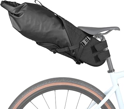 Bike Seat Bag Bicycle Saddle Bag Waterproof Bike Bag Expandable Capacity Cycling Under Seat Pouch 14L for Mountain Road Biking and Commuting Trips Black