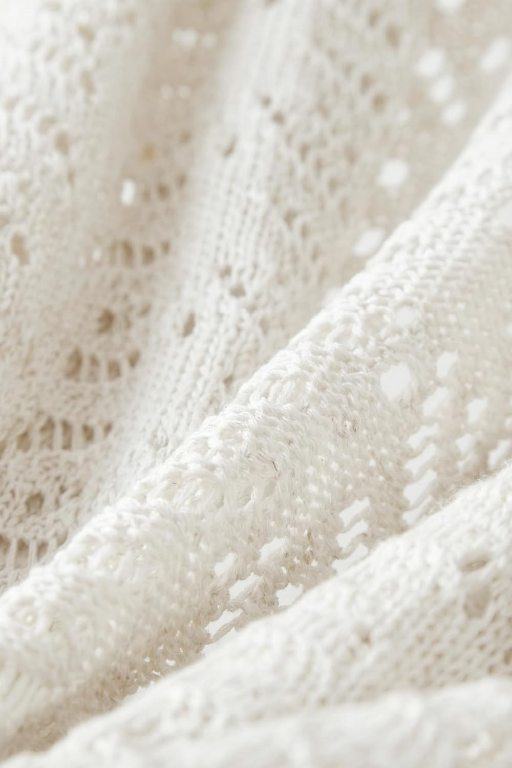 Arach&Cloz Women's Crochet Cover Up Linen Blend Open Front Beach Oversized Kimonos 2026 - Image 6