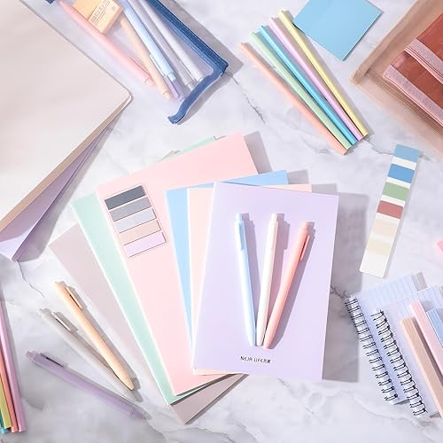 Miniatura 4 de Colarr Juego de 54 piezas de suministros escolares estéticos a granel, kit esencial de regreso a la escuela secundaria y universidad, sistema de