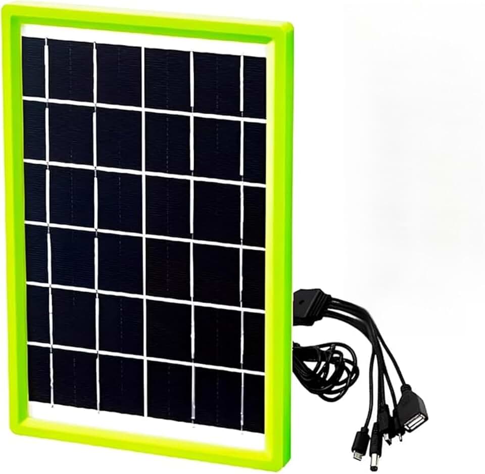 Mini Placa de Painel Solar Portátil 6V-3W com Saída USB para Recarga de Eletrônicos