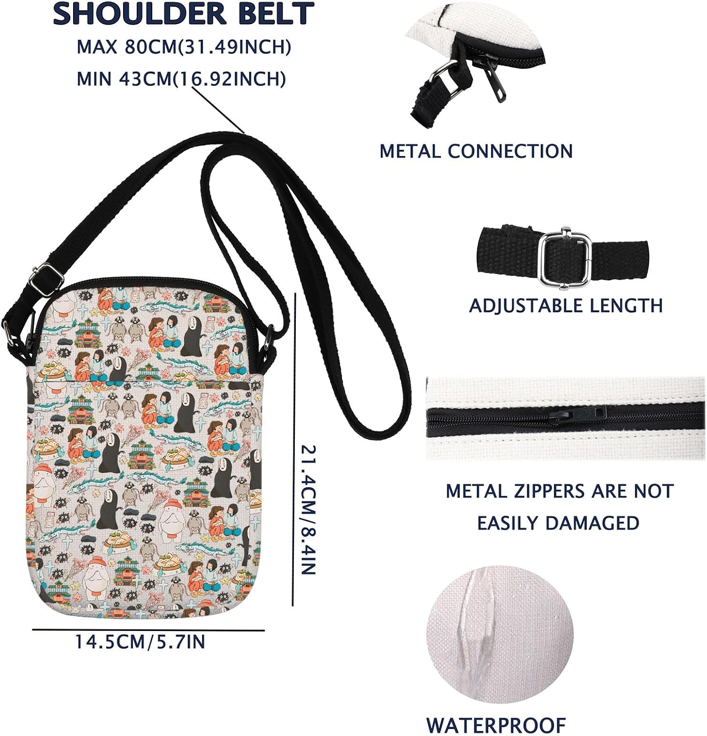 Animated Movie Themed Crossbody Bag Sp Fans Gift - Image 4