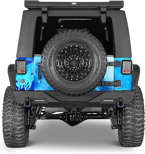 Miniatura 5 de u-Box Wrangler JK - Juego de parachoques delantero y trasero con placa de cabrestante y receptor de enganche y luces LED para Jeep Wrangler JK