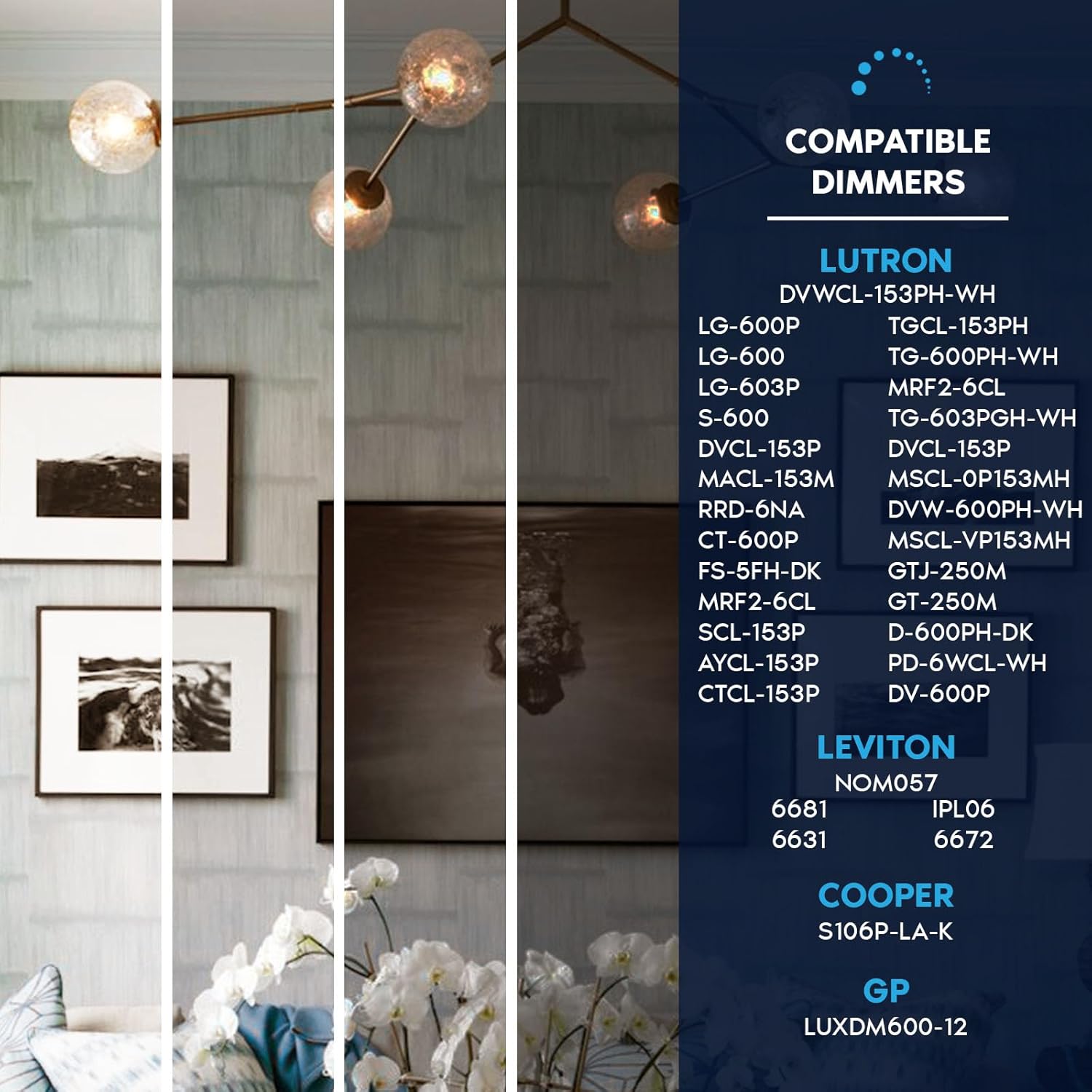 LUXRITE Vintage E12 LED Bulb 60W Equivalent, T6.5, 3500K (Natural White), 500 Lumens, Dimmable Candelabra LED Tube Bulbs 5W, Clear Glass, Edison Filament Tubular Light Bulb, UL Listed (6 Pack)