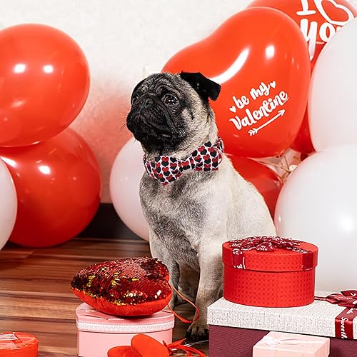 Miniatura 30 de Collar de perro con bandera estadounidense con pajarita, collar patriótico para perros pequeños, medianos y grandes, talla XS