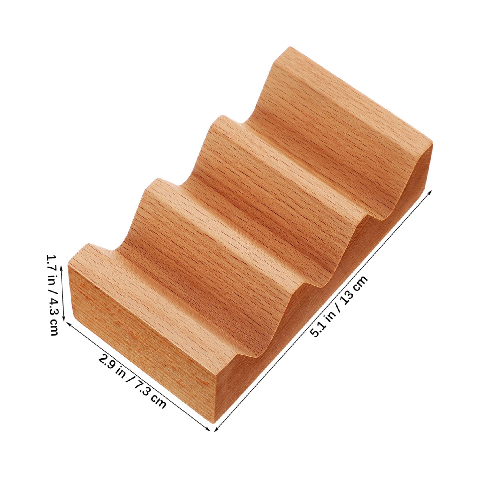 SOLUSTRE Hand-polished Wooden Sushi Plate Strong Sturdy Sushi Stand Serving Rack for Restaurant Use