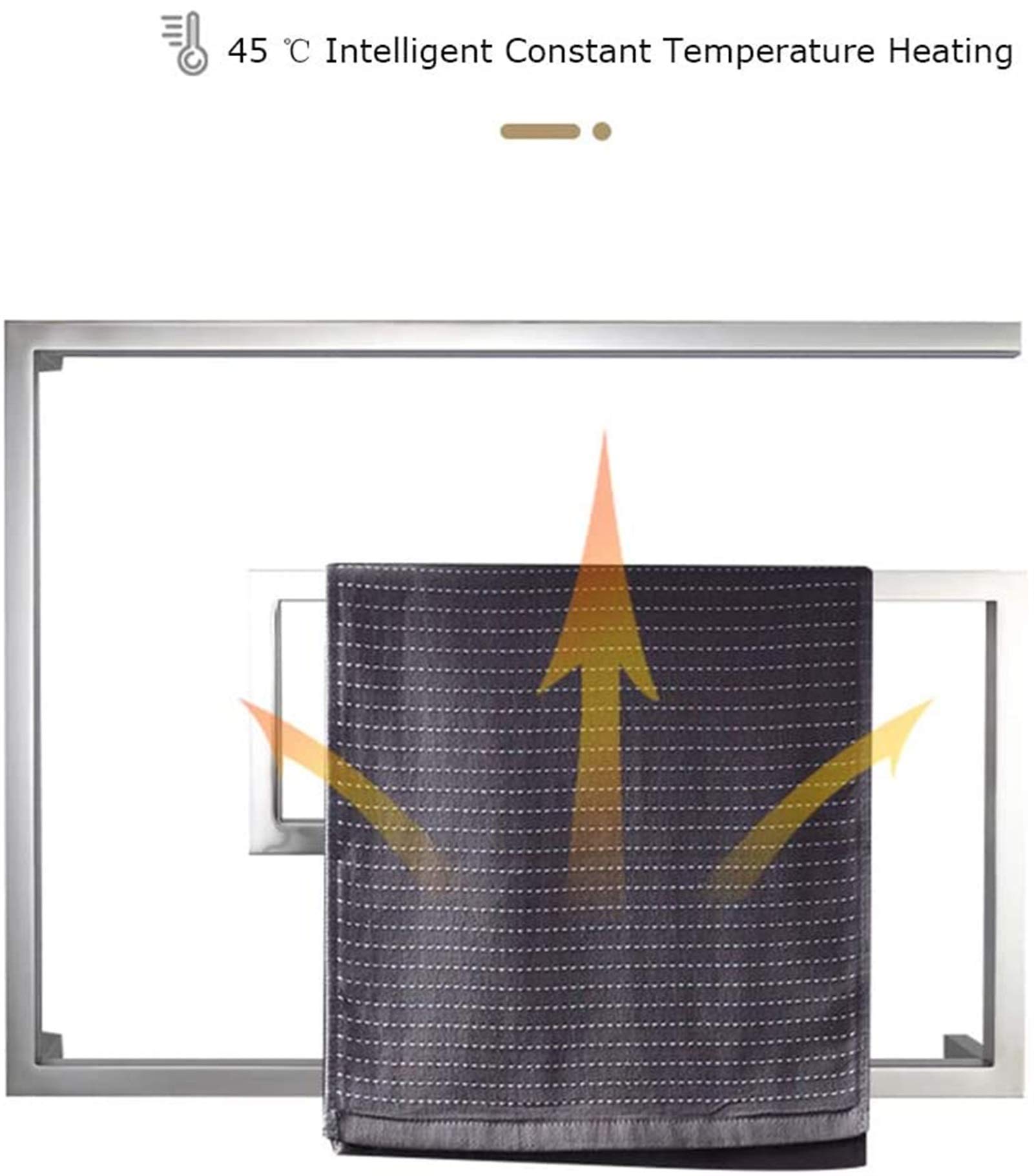 Toallero calefactado para baño, Calentador de Toallas de Pared, toallero eléctrico de Pared, Perchero de Acero Inoxidable 304 para baño.