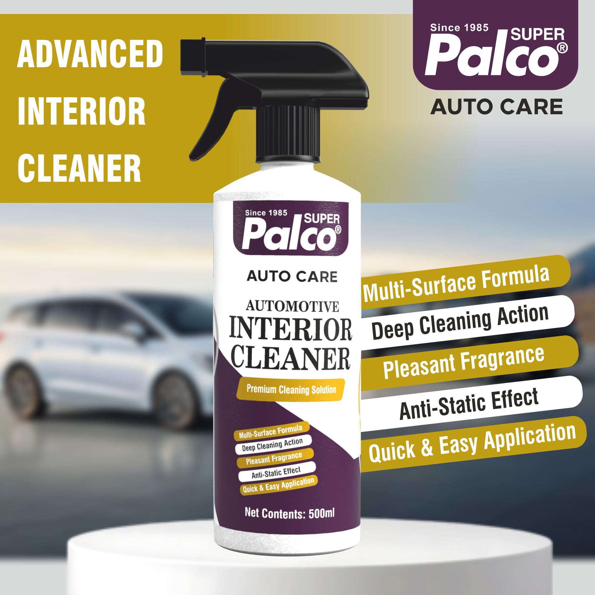 PALCO Interior Cleaner for Car 500ml, Upholstery & Car Interior Cleaning 2