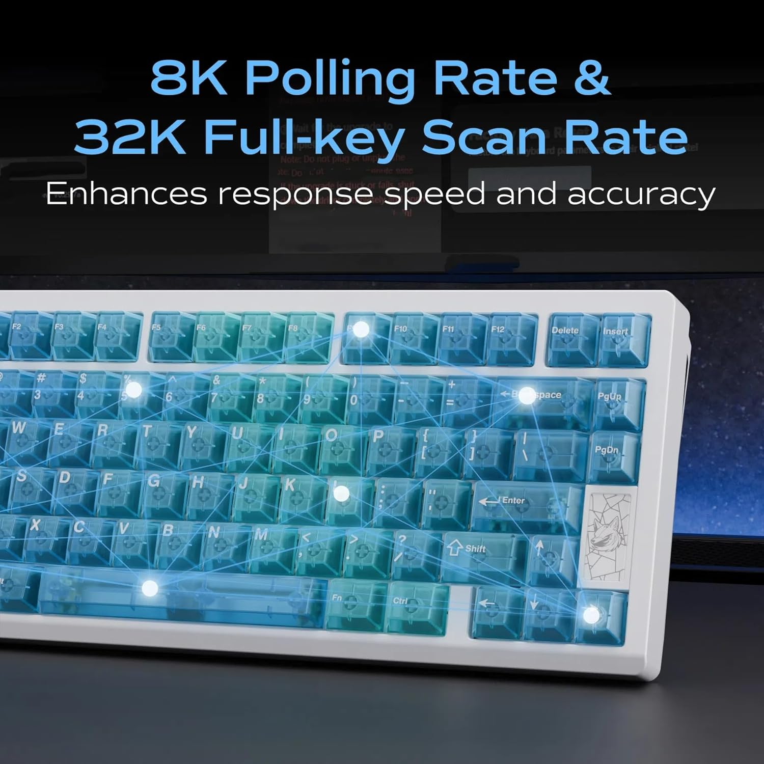Mechanical Keyboard, Chilkey Slice75 HE Gaming Keyboard Wired, 75% Hall Effect Magnetic Aluminum Keyboard with WS Flux HE Clacky Switch, Rapid Trigger, 8K Polling, Per-Key RGB Custom, PC/Mac Support