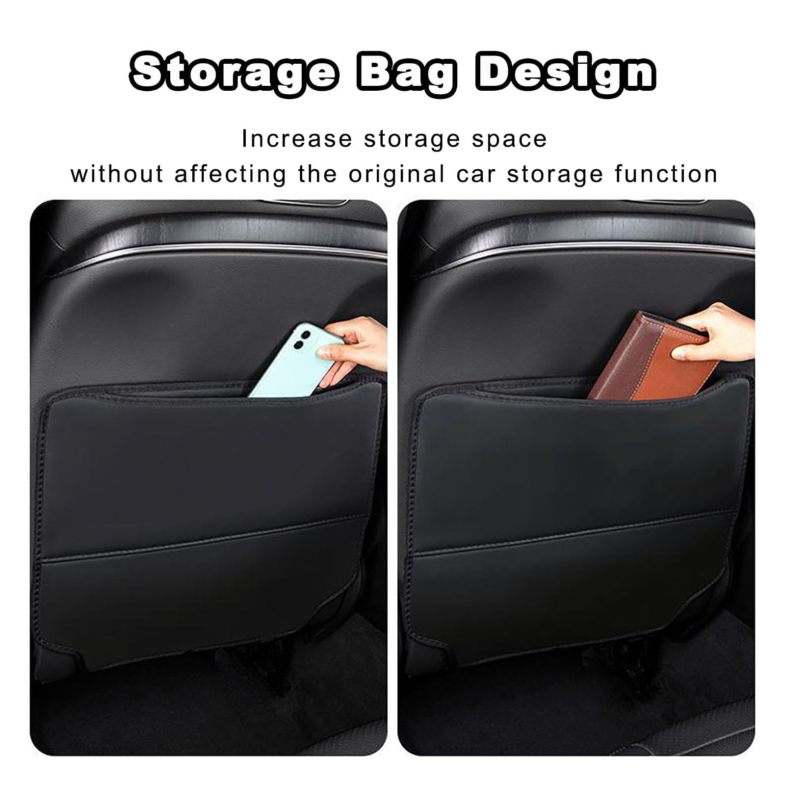 Organizadores Asiento Trasero Coche para Merc&edes B&ENZ E200 E260 E300 Protección Trasera para Asientos Coche, Almohadillas antipatadas, Bolsa Almacenamiento Trasera