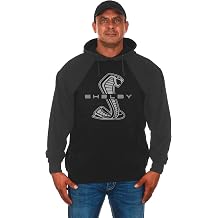 JH DESIGN GROUP Mens Shelby Cobra Snake Black Pullover Hoodie Sweatshirt