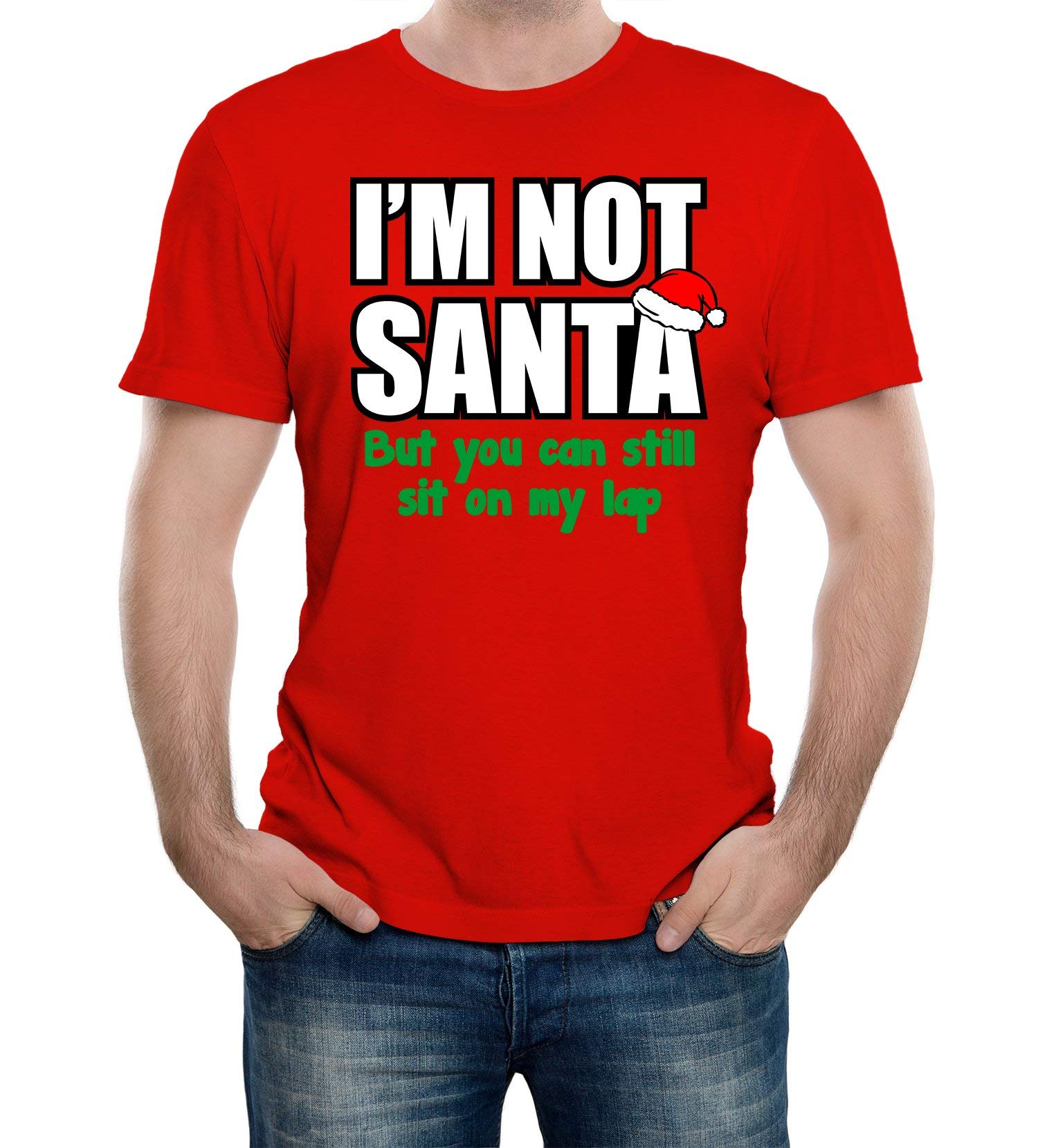 Reality Glitch Men's Red I'm Not Santa T-Shirt