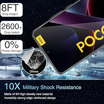 TUTUO [2+2 Pack Tempered Glass Compatible with Xiaomi POCO X7 Pro 5G Screen Protector + Camera Lens Protector, [Anti-Scratch][Bubble Free] HD Clear 9H Hardness Tempered Glass Film