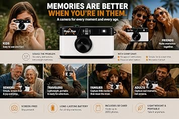 Screen-Free Digital Camera by Camp Snap
