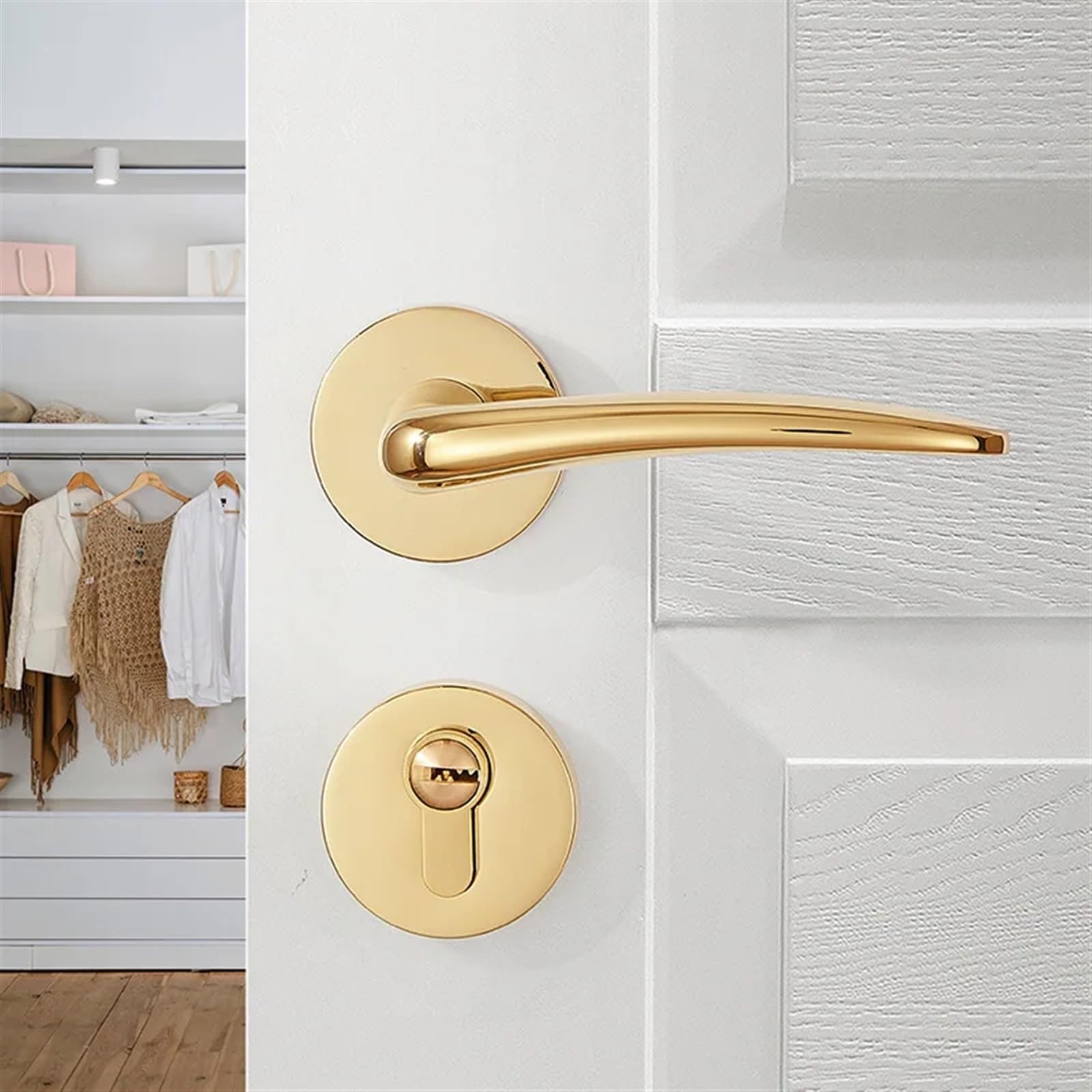 Serrure magnétique silencieuse et minimaliste moderne pour porte intérieure