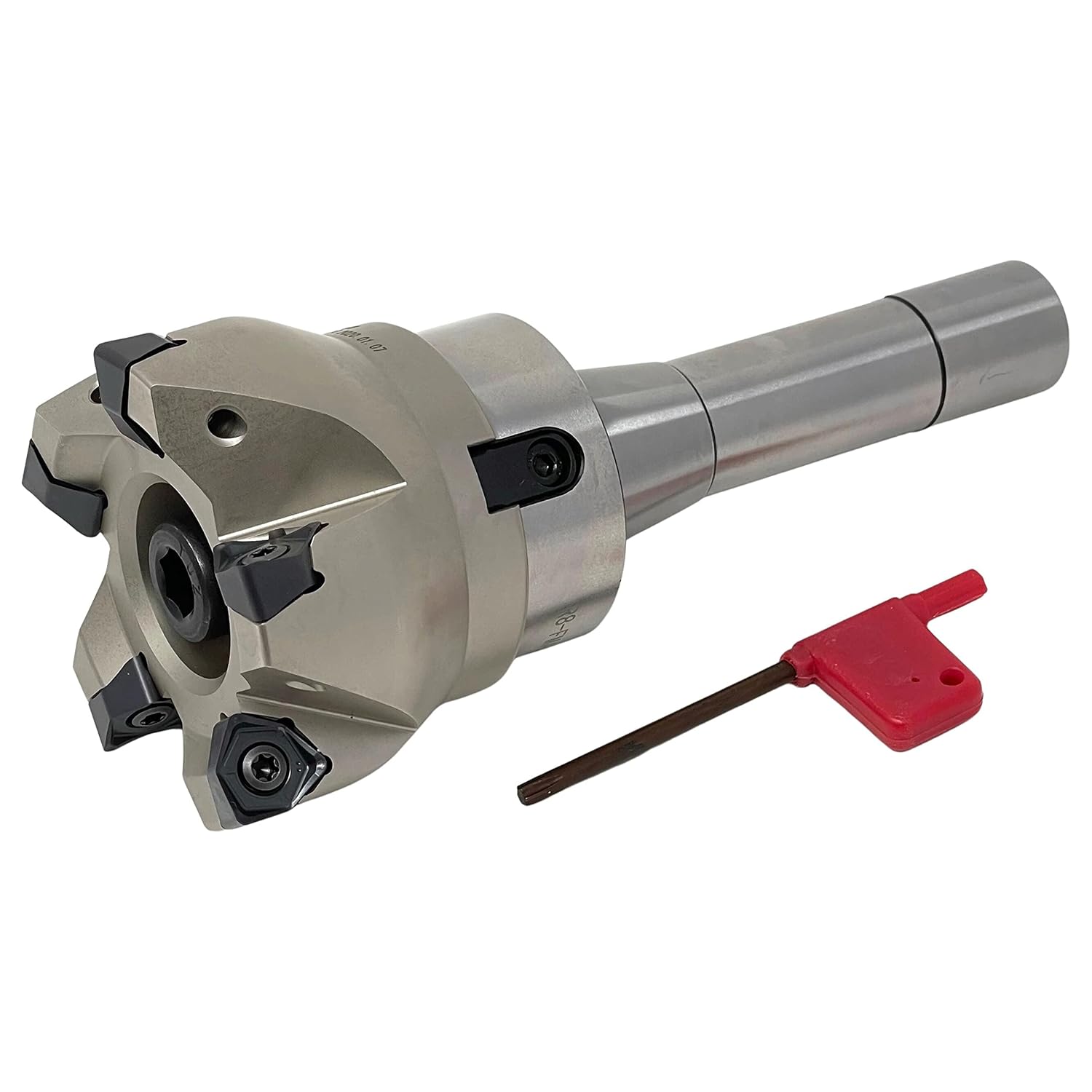 CME 3" 90° Indexable Face Mill w/ R8 Arbor, WNMG080616 Inserts Included, 5 Flutes