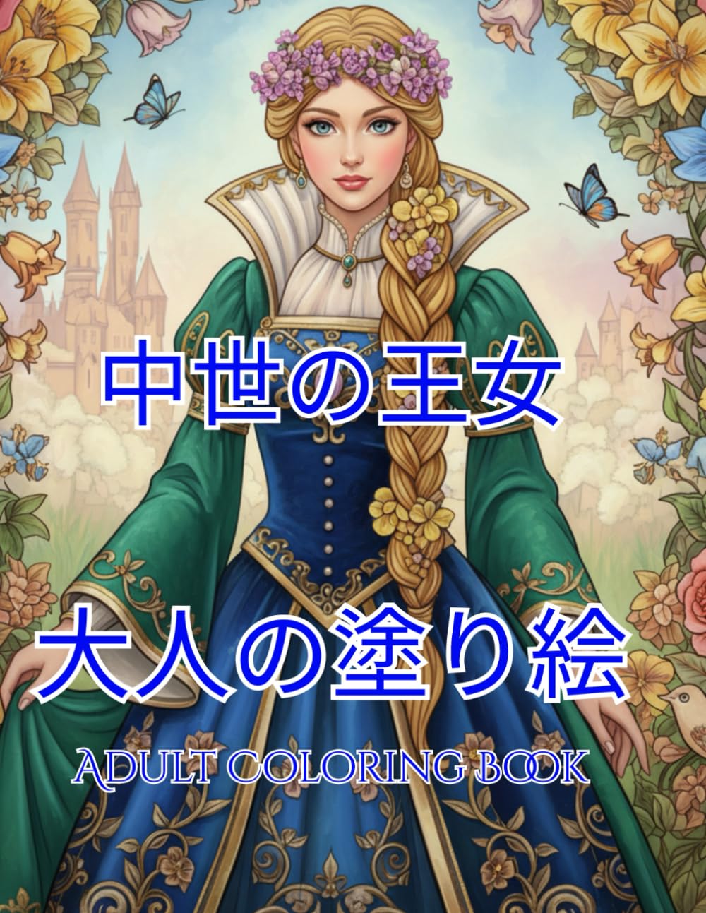 中世の王女: 大人の塗り絵 Adult Coloring Book (agasaのロイヤル・エレガンス・シリーズ)