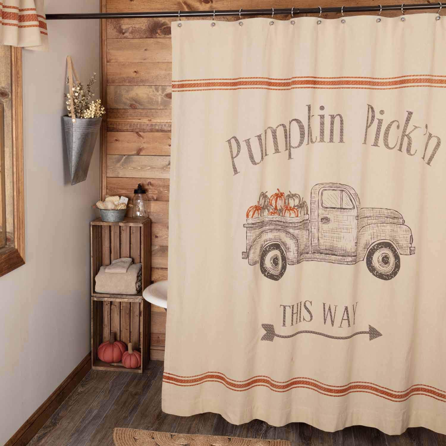 Piper Classics Harvest Market Shower Curtain, 72" x 72"