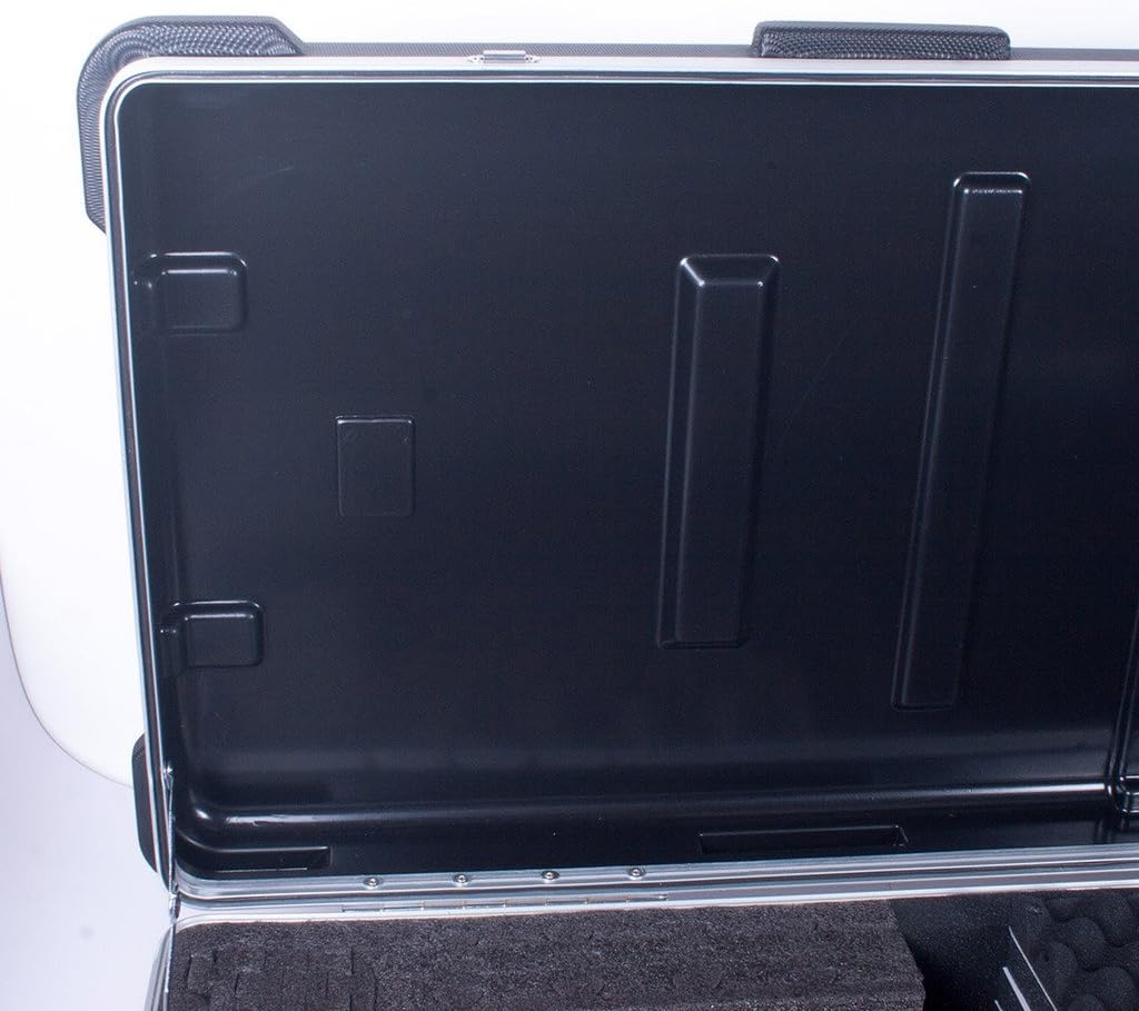 Crossrock CRA861KBK 61 Keys Keyboard Hardshell Case, Custom Inside, with Wheels, Black