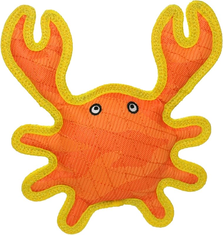 Brinquedo de Pelúcia para Cães Tuffy® DuraForce® Caranguejo com Apito, 22,86 x 3,81 x 24,89 cm