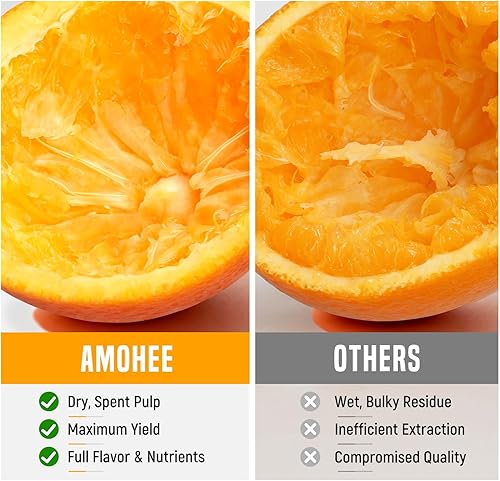 Miniatura 4 de Manual Juicer, AMOHEE Stainless Steel Orange Juicer Squeezer for Citrus Lemon Pomegranate, Easy to Use & Clean Countertop Hand Press