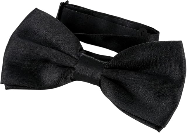 DonDon Men's classy Pre Tied Bow Ties for Wedding Baptism Party Infinitely Adjustable Bowties Necktie