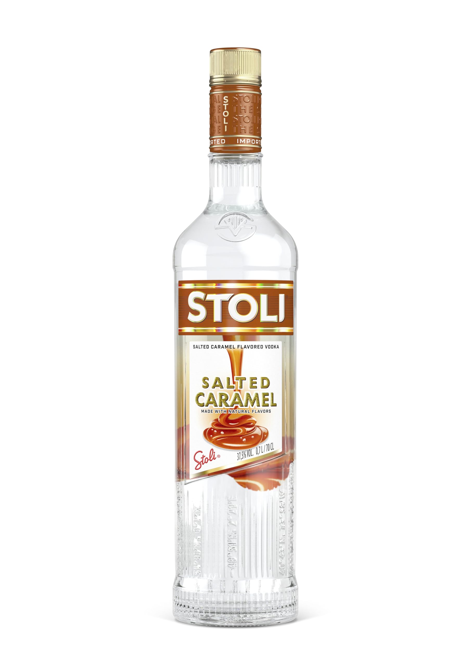 Stoli Premium Salted Karamel Vodka 70cl, 37.5% ABV | Salted Caramel Flavour, Classically Styled, Exceptionally Smooth