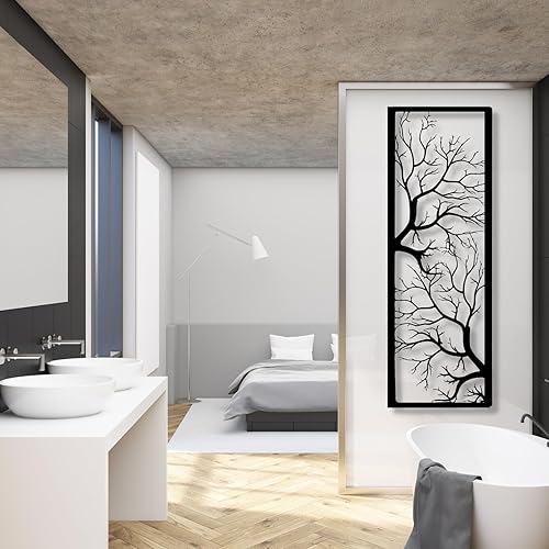 Miniatura 4 de Arte de pared de árbol de la vida, arte de pared de árbol de metal, letrero de árbol, decoración de pared de metal, decoración de pared de rama de