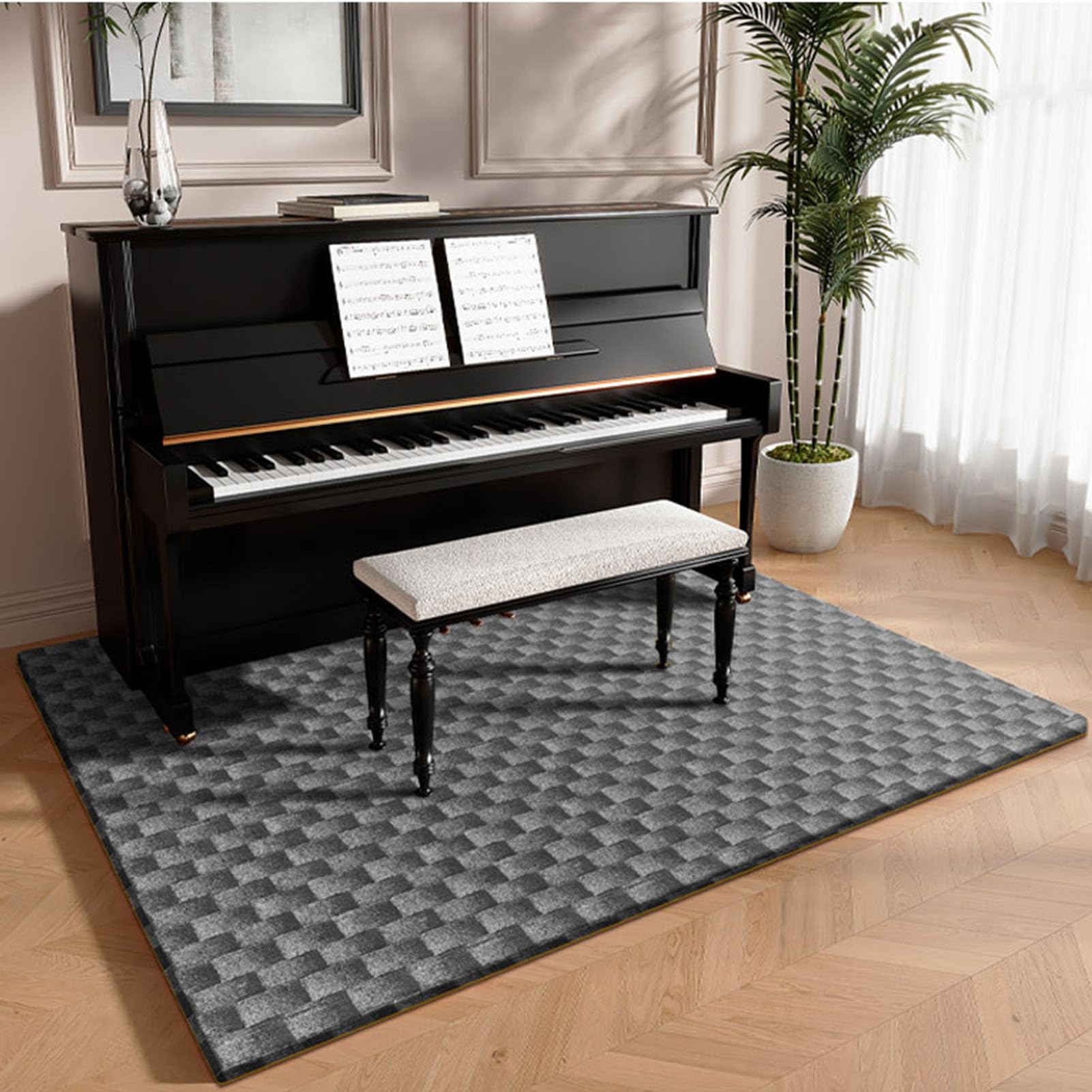 Mata na baterie, dźwiękoszczelna mata bębnowa, instrumenty muzyczne mata podłogowa 160 x 120 cm, mata ochronna, akcesoria perkusyjne, wykładzina antypoślizgowa