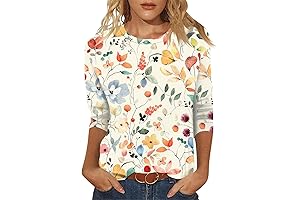 Stylish 3/4 Sleeve Tops for Curvaceous Women