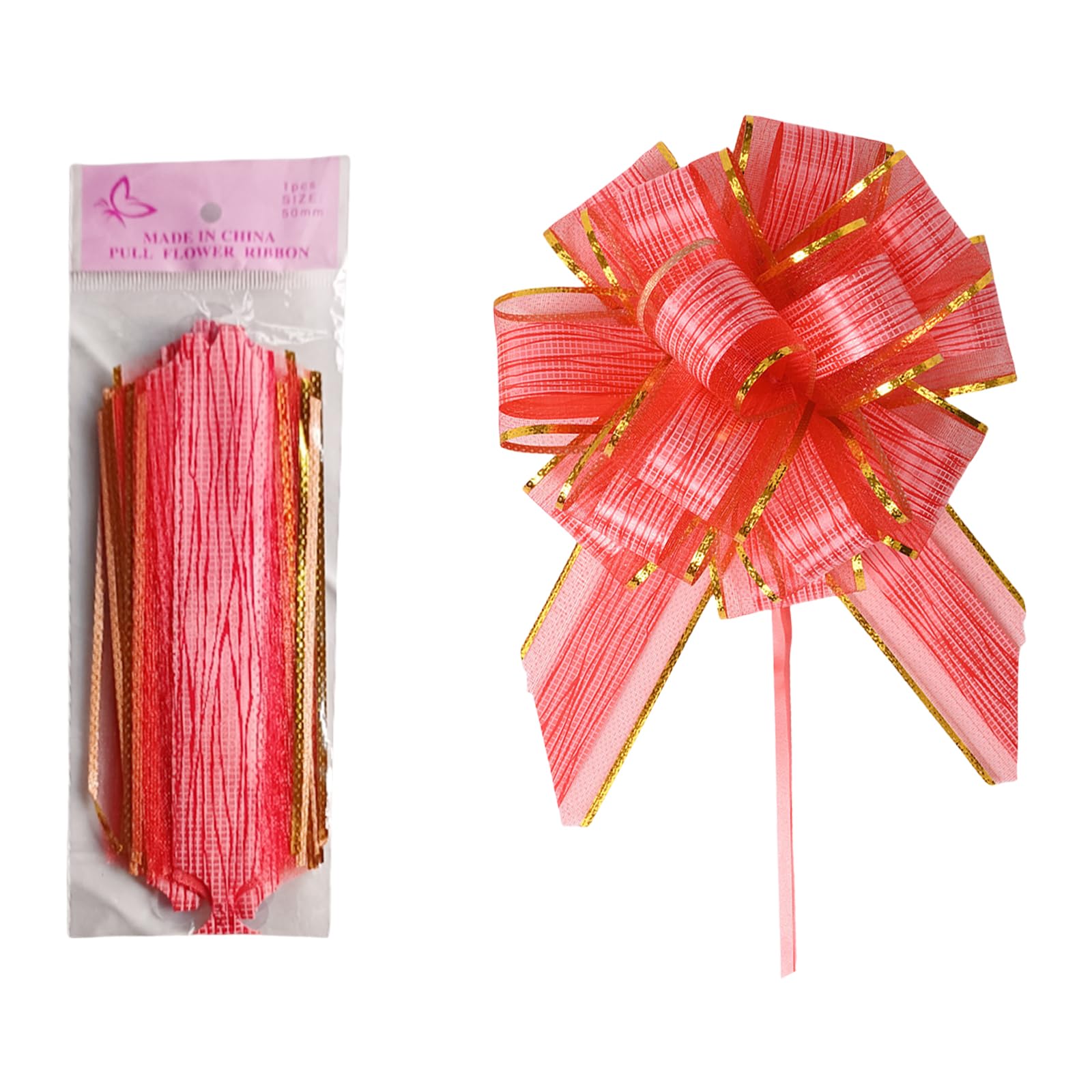 Jazuaiao 20Pieces Large Pull Bows Gift Wrapping Pull Bows Ribbon for Wedding Basket Ribbon for Gifts Wrapping Gift