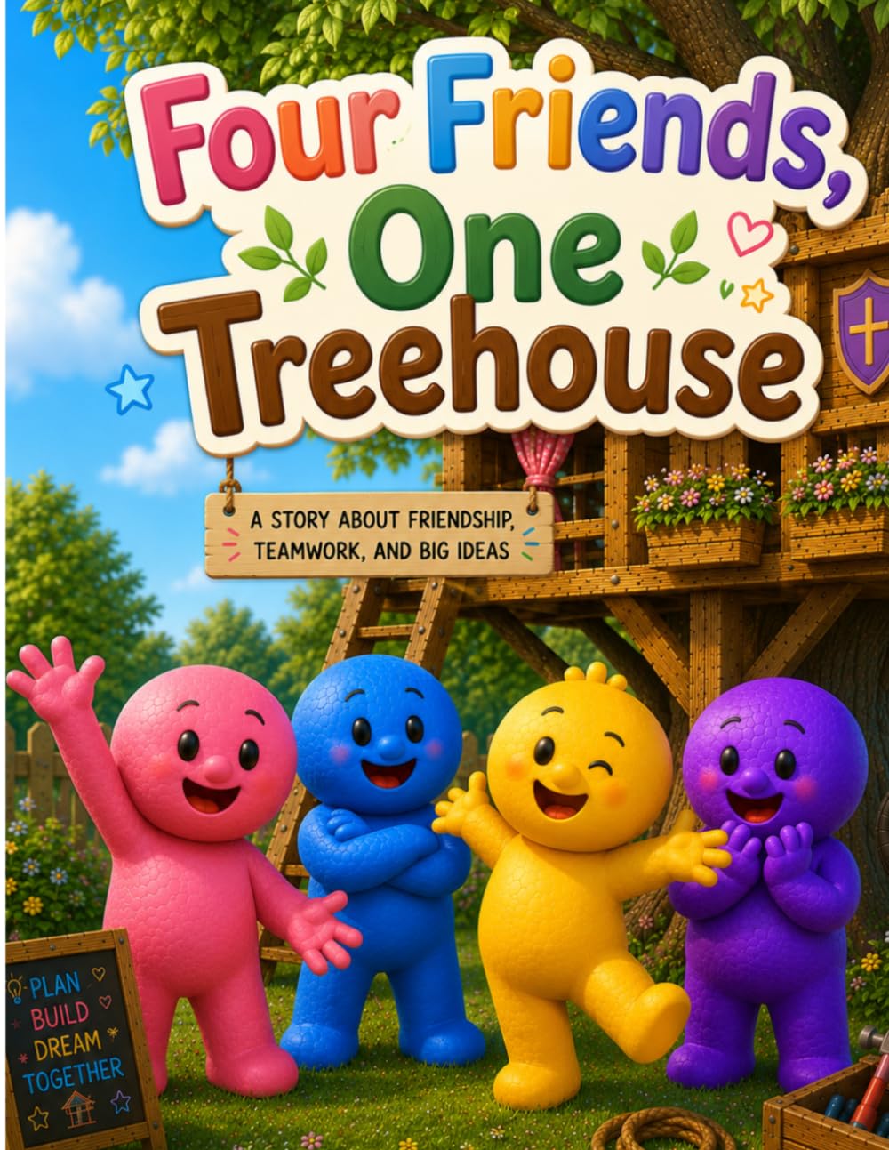 Four Friends, One Treehouse: A STORY ABOUT FRIENDSHIP, TEAMWORK, AND BIG IDEAS.
