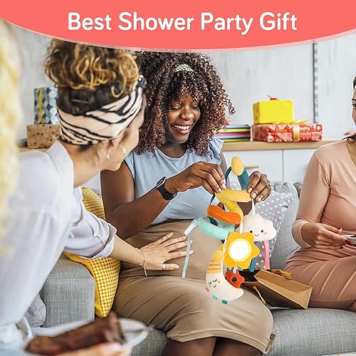 Miniatura 6 de MONSTIME Juguetes para asiento de automóvil, juguetes para recién nacidos, juguetes para cochecitos, juguetes para bebés de 0 a 3 meses, juguetes