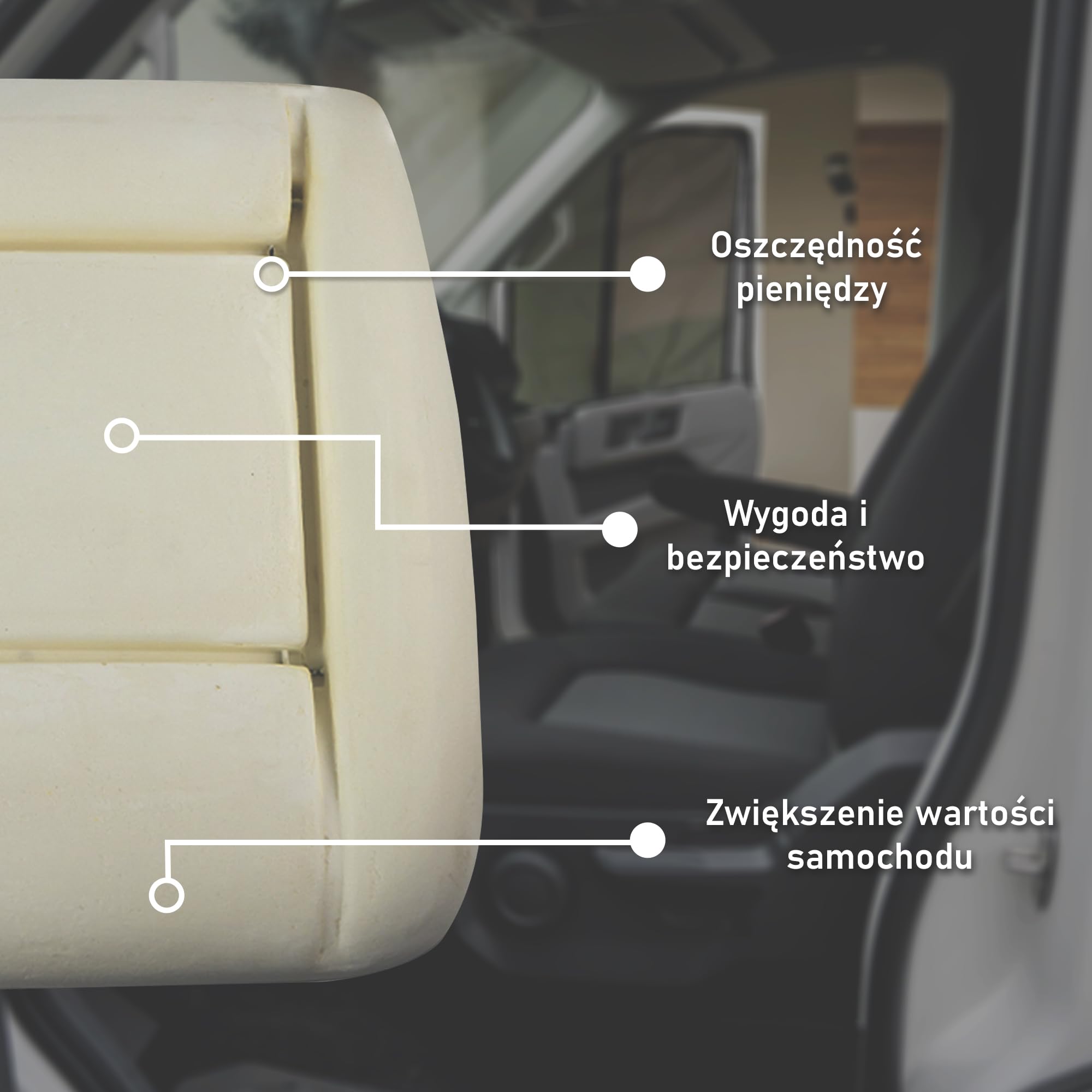 CHROMEMASTER - Kompatybilne z Renault Trafic 2001-2014 | Siedzisko, Pianka Siedziska, Wkładka Piankowa do Foteli Przednich; Wymień Wkładkę Siedziska i Ciesz się Nowym, Wygodnym Fotelem