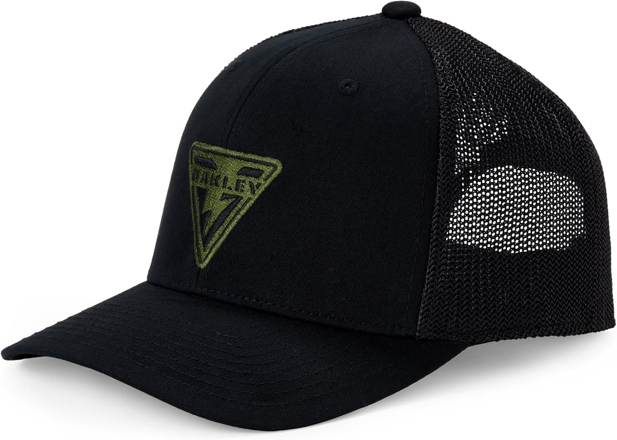 Oakley Standard Issue Logo Gorra Snapback, Logotipo de pincel negro/oscuro, Talla única