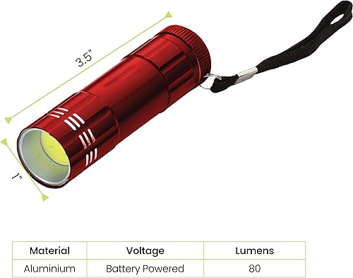Miniatura 2 de PerfPower Go Green GG-113-COBRD Linterna, 1 EA, color rojo