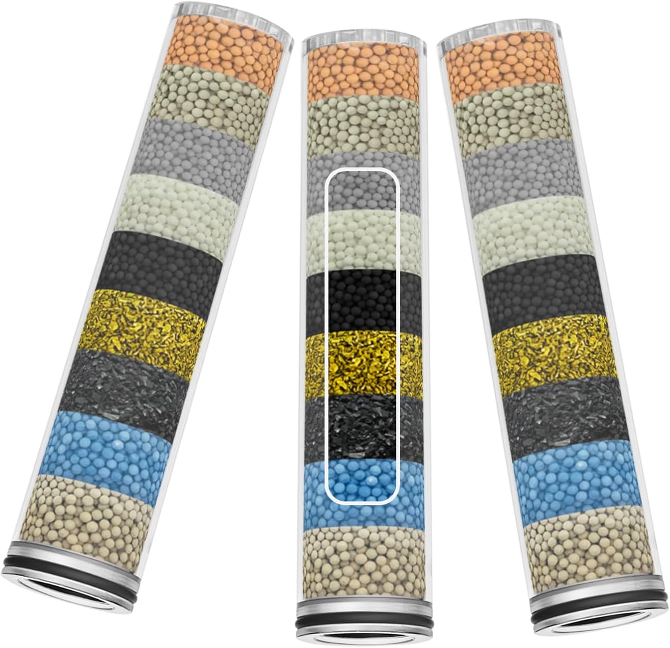 Shower Filter Replacement– Compatible with SunCleanse Handheld Shower Head Filter System, 3-Pack High Output Water Softener Filters for Hard Water, Chlorine & Sediment Removal