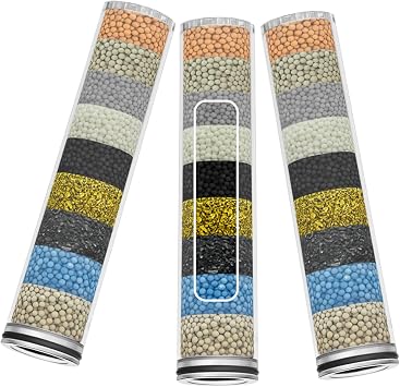 Shower Filter Replacement Compatible with SunCleanse Handheld Shower Head Filter System, 3-Pack High Output Water Softener Filters for Hard Water, Chlorine & Sediment Removal
