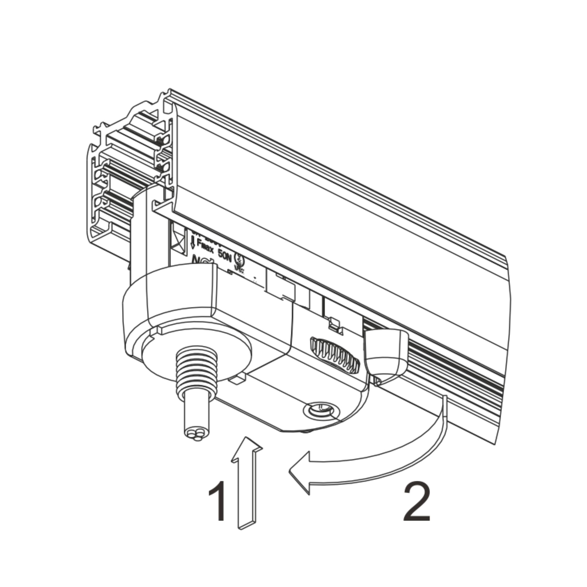 MULTI-adapter Universaladapter GA69 für 3-Phasen Stromschienen zur Leuchtenabhängung/Strahlerumbau | versch. Ausführungen. (Weiß)