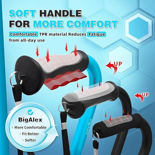 Miniatura 3 de BigAlex Bastón plegable para hombres y mujeres, barra de estabilidad ajustable para movilidad, resistente, plegable, ligero, ayuda de viaje portátil