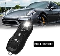 Vista 3 de QBUC Funda para llavero Porsche, 3 piezas pintadas compatibles con Porsche Cayenne Panamera Macan 911 Boxter Cayman (negro)